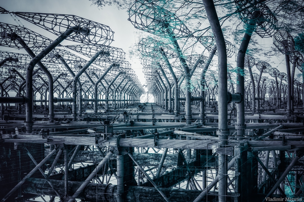 Winter in Chernobyl captured in infrared 6 vladimir migutin chernobyl infrared 06