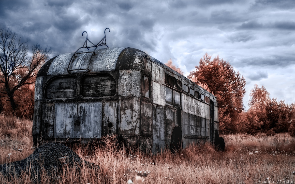 Winter in Chernobyl captured in infrared 10 vladimir migutin chernobyl infrared 10
