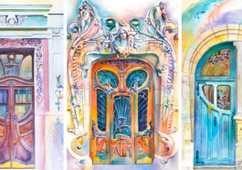 Ukrainian Artist Travels The World Painting Doors In Watercolor 8 watercolor paintings doors around world featured