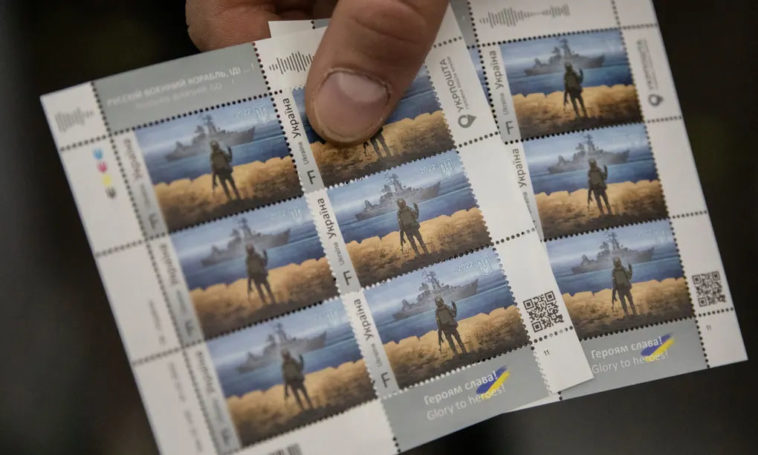 ‘Russian warship, go …!’: Ukrainians queue for stamp celebrating act of defiance 1 6720